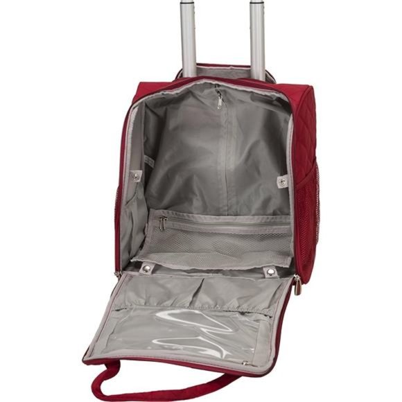 Upright Wheeled Underseater Luggage, Red, Carry-On 15-Inch - Picture 6 of 7